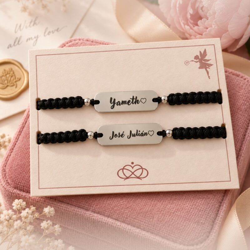 Pulseras Amantes con tejido