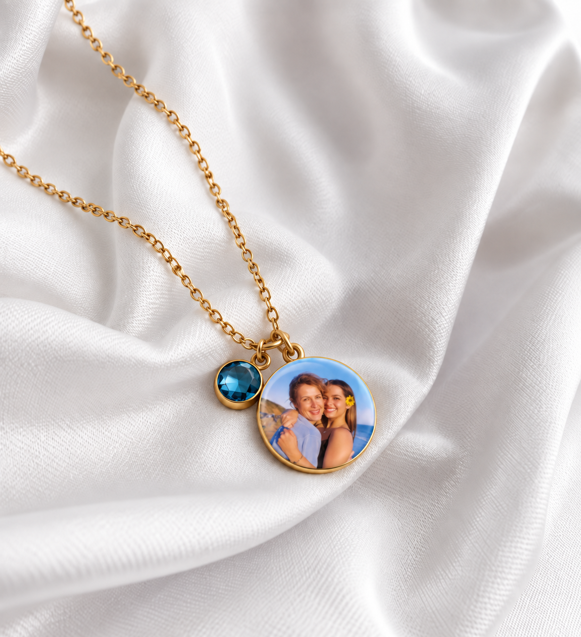 Collar Magic Round con Birthstone sin personalizar